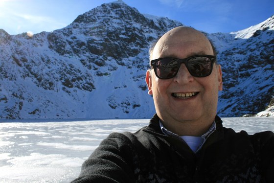 David in a favourite place, Snowdon from Llyn Glaslyn 