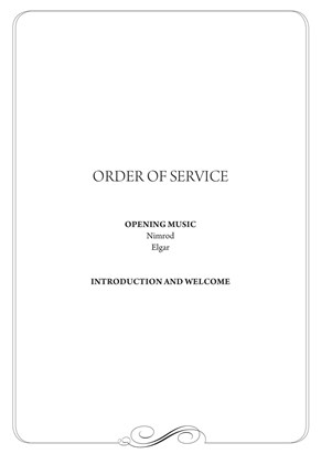 Order of Service   Ronald George Barron 2