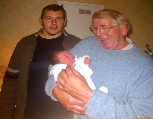 Dad and son Paul and grandaughter, Ava Rose