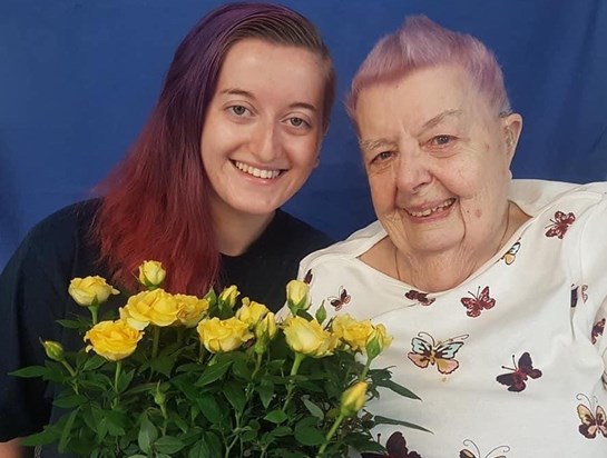 Grandma and me on her 89th birthday (May 2020)