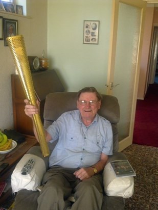 Holding the 2012 Olympic torch!
