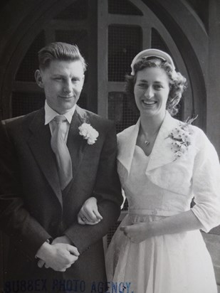 Dave and Daph's wedding day 31st March 1955