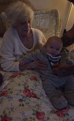  Nanny O'Callaghan with youngest Great Grandson  Ellis Burt  xxx