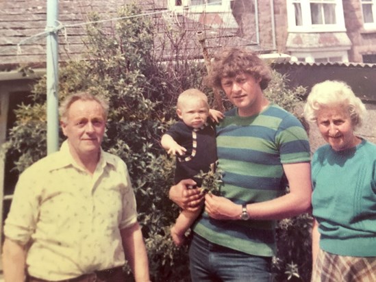 1978 Dad with his parents and baby Jonathan.