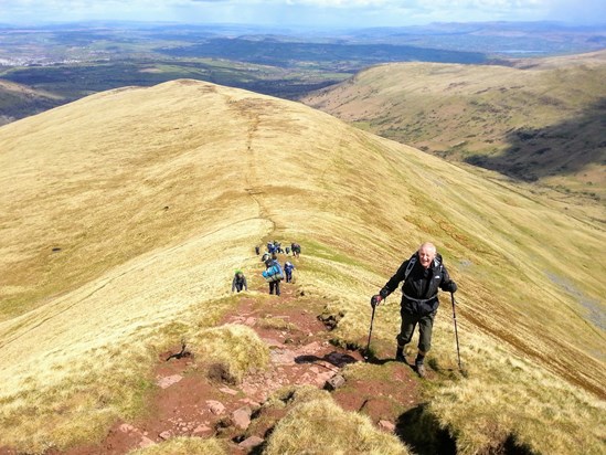Dad and his walking group, Brecon Beacons, April 2016