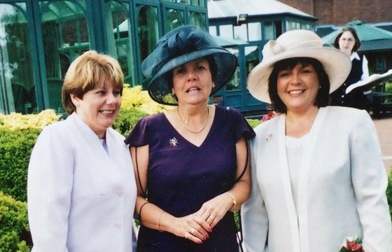 Another wedding, Mags looking beautiful, Sept 2002