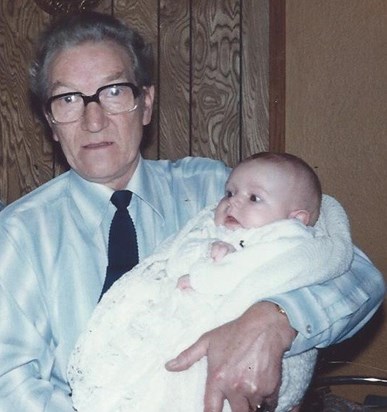 Barry with Grandad !!! (Christning)