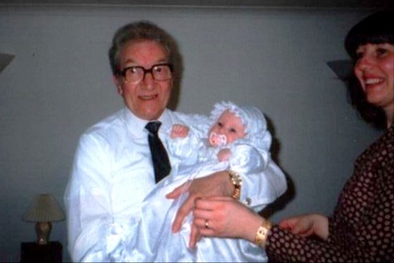 Chelsea Cox 06/11/1990 With Mummy & Grandad at Christining !! 