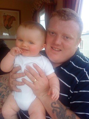 Cameron with his Daddy on holiday !!