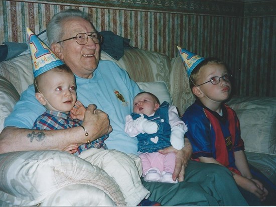  Naomi Chisholm 19/08/2002 with her two big cousins, Conor & Adam & Great Grandad