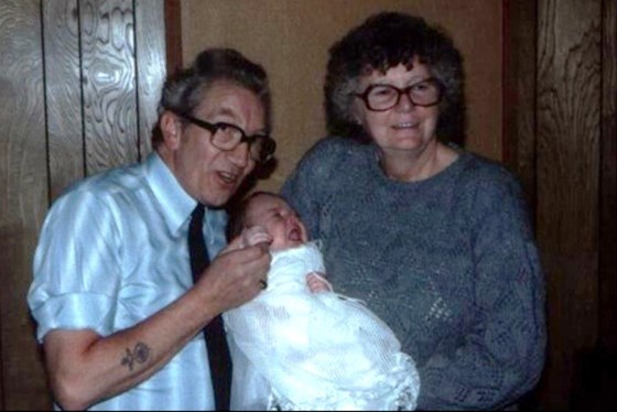 William Smith with his Nana & Grandad !!