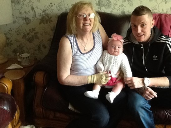 Granny Susan with her Grandaughter Charlotte, and Son Paul.