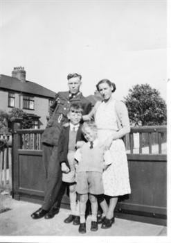 The Grahams at Westfield Avenue: David, Derek, Paul and Anne c.1952