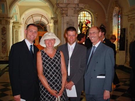 Nick, Jan, Tim and Paul - Ben's Wedding 2002