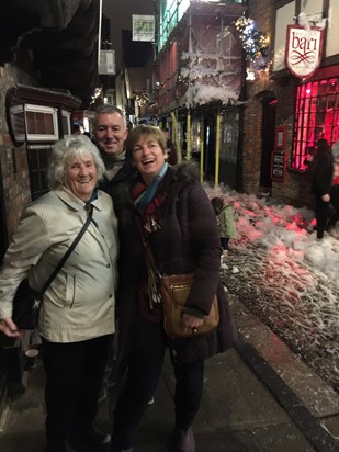 Mum living it up in York at Christmas time.