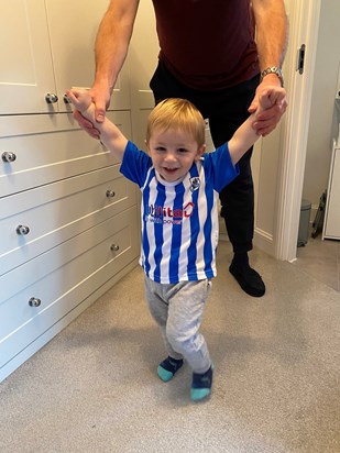 Phil’s grandson showing Huddersfield Town support