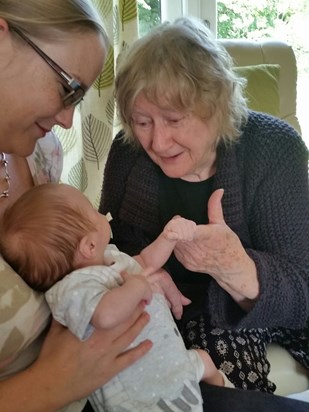 Meikka with her first grandson June 2017