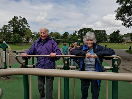 Grandma and Grandpa in the park in Sheffield