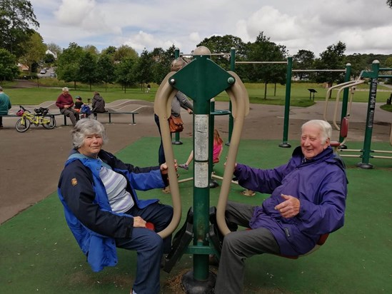 Grandma and Grandpa in the park in Sheffield 2