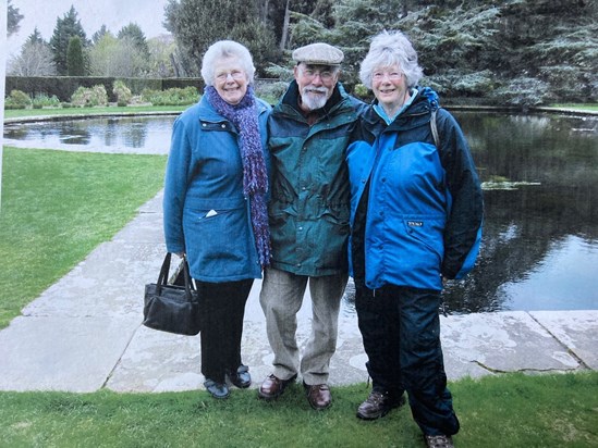 Margaret with cousin George and Bronwen at Bodnant Gardens, not sure of the date!