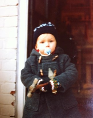 Paul as a little boy with the dummy he refused to let go