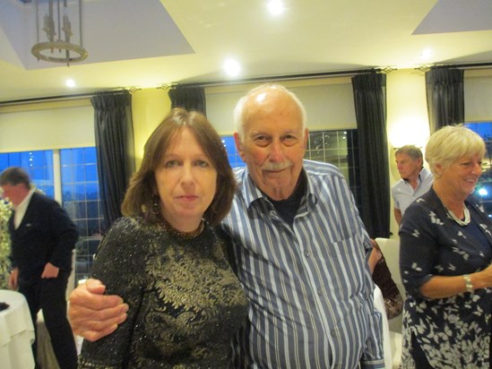 Dear Jackie with her lovely dad, my Uncle Bryan at his 90th b'day party in 2015