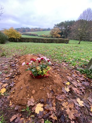 Dad’s resting place, with a view over the Glaven valley