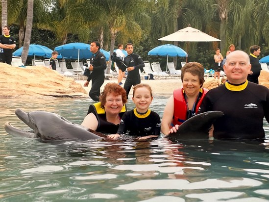 Dawn, Sara, Clare and Mike in Florida