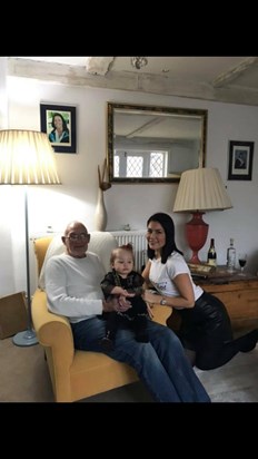 Grandad Henderson with Georgia and great granddaughter Vienna.. 