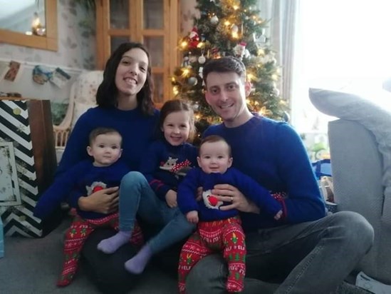 All in their Christmas jumpers. Love you always.