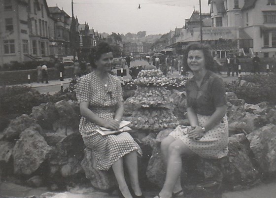 Mother on holiday in 1946 with her Mother
