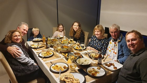 A family meal with Colin, after beating the Sherlock Holmes escape room!