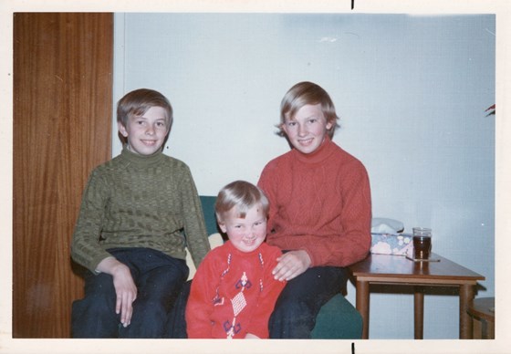 Colin, David, and Stephen with their trendy haircuts!