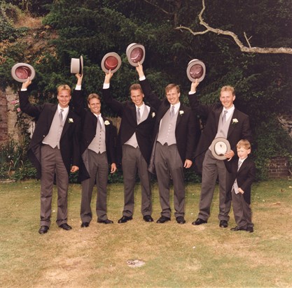 The lads at Stephen and Dawn's wedding!