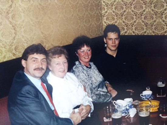 Kieth, Nanna, Mam and Me, Circa 1986