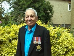 Gerry Daniels and his medals