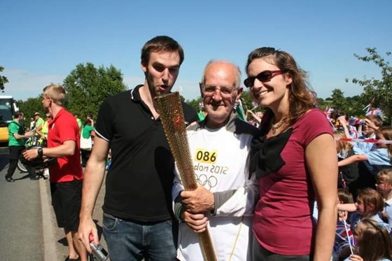 Grandad, Andrew and me at the 2012 torch relay. Proud day :) 