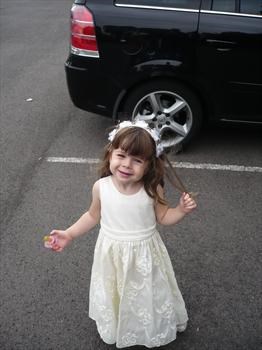 Little Rosie.. Bridesmaid at a wedding 26/8/2008.Debbies double