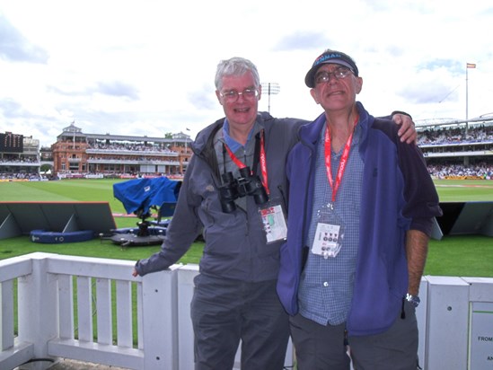 Back in the days when we held the Ashes. With brother Rob, Lords 2009.