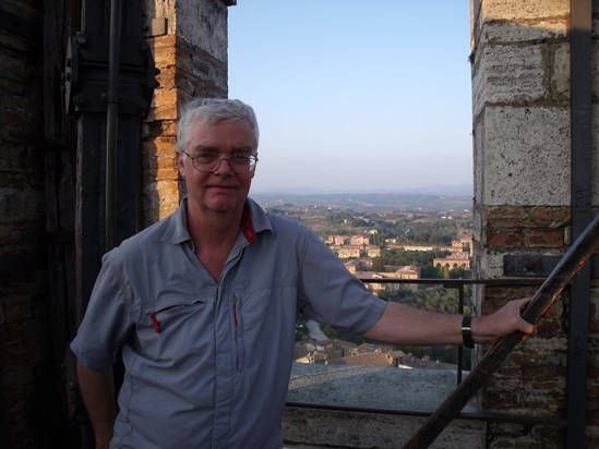 Tony in Siena 2011. One of five trips to his beloved Italy.