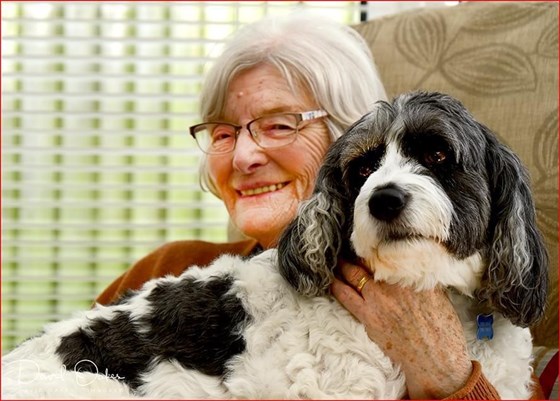 Ralph enjoying his cuddles with grandma x 