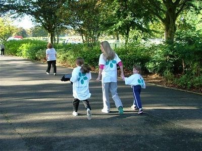 Mummy, Big Sister Emma & Hailey doing the Run4Elle