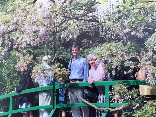 Jean and Peter on the famous bridge in Monet’s garden, Giverny, France in 2000. BC3D7494 D690 48A7 BFB1 9D6F56794FBA