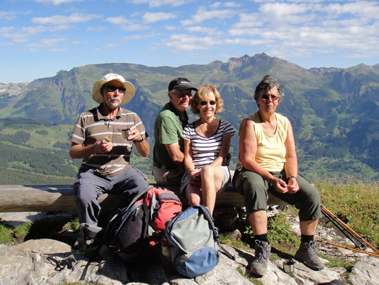 Doing what mum loved doing most of all, walking with family and friends. This time on the Eiger trail