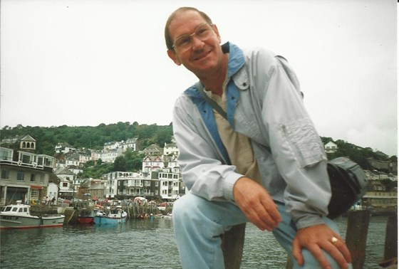 Dad at Mevagissey, Cornwall on a family holiday in 1991.