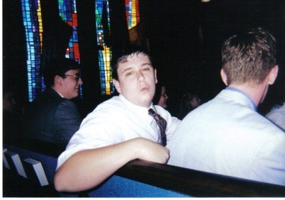 adam in church as a teen.