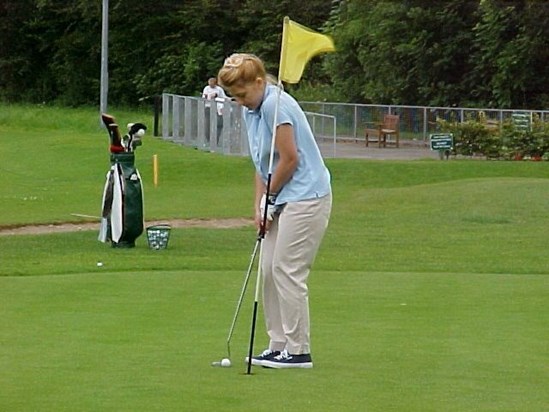 Enjoying golf a few years ago