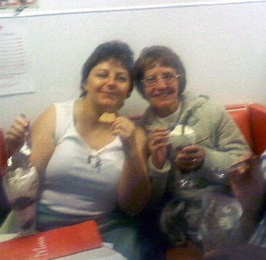 Enjoying ice cream together September 2011