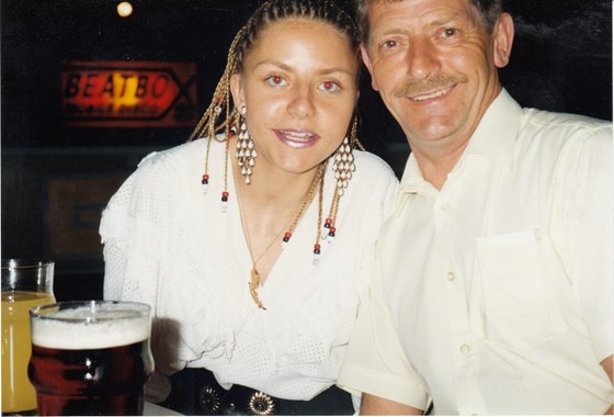 Angela with her Dad