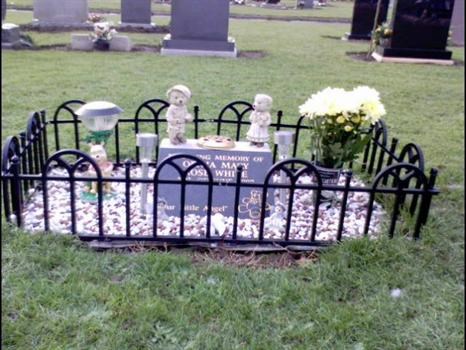 Memoril Garden round Olivia's headstone. 1